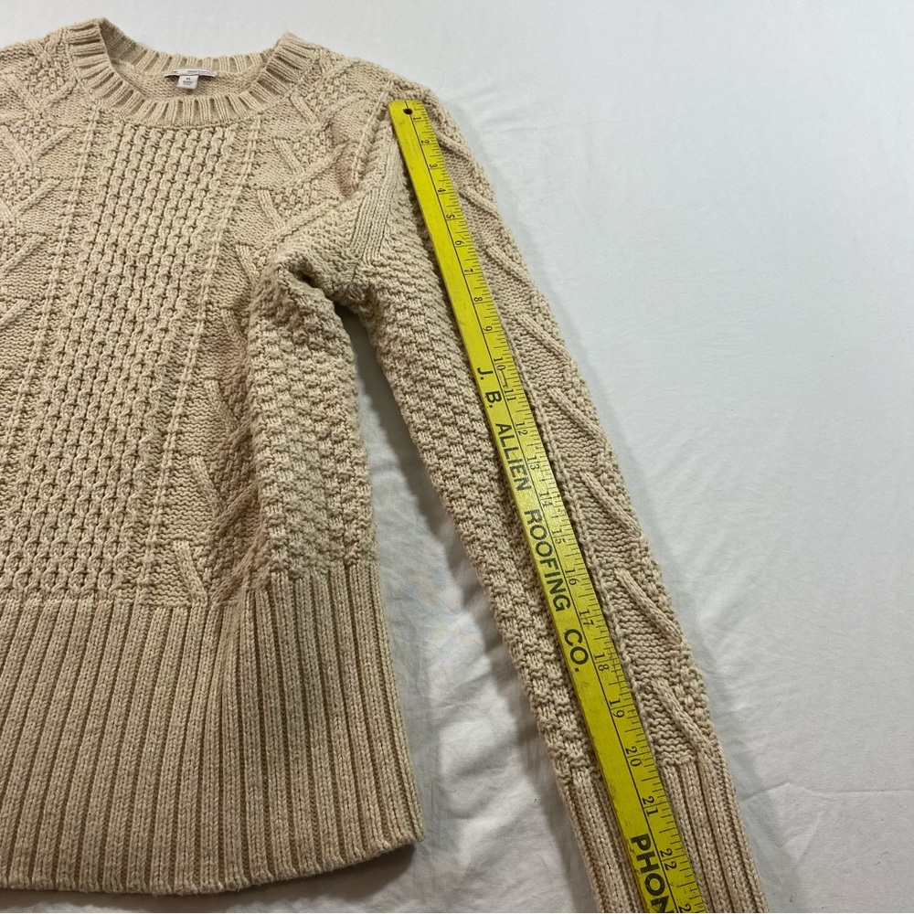 Gap Sweater Beige Cable Knit Sweater Women’s X-Large Design& Crafted - Picture 3 of 8